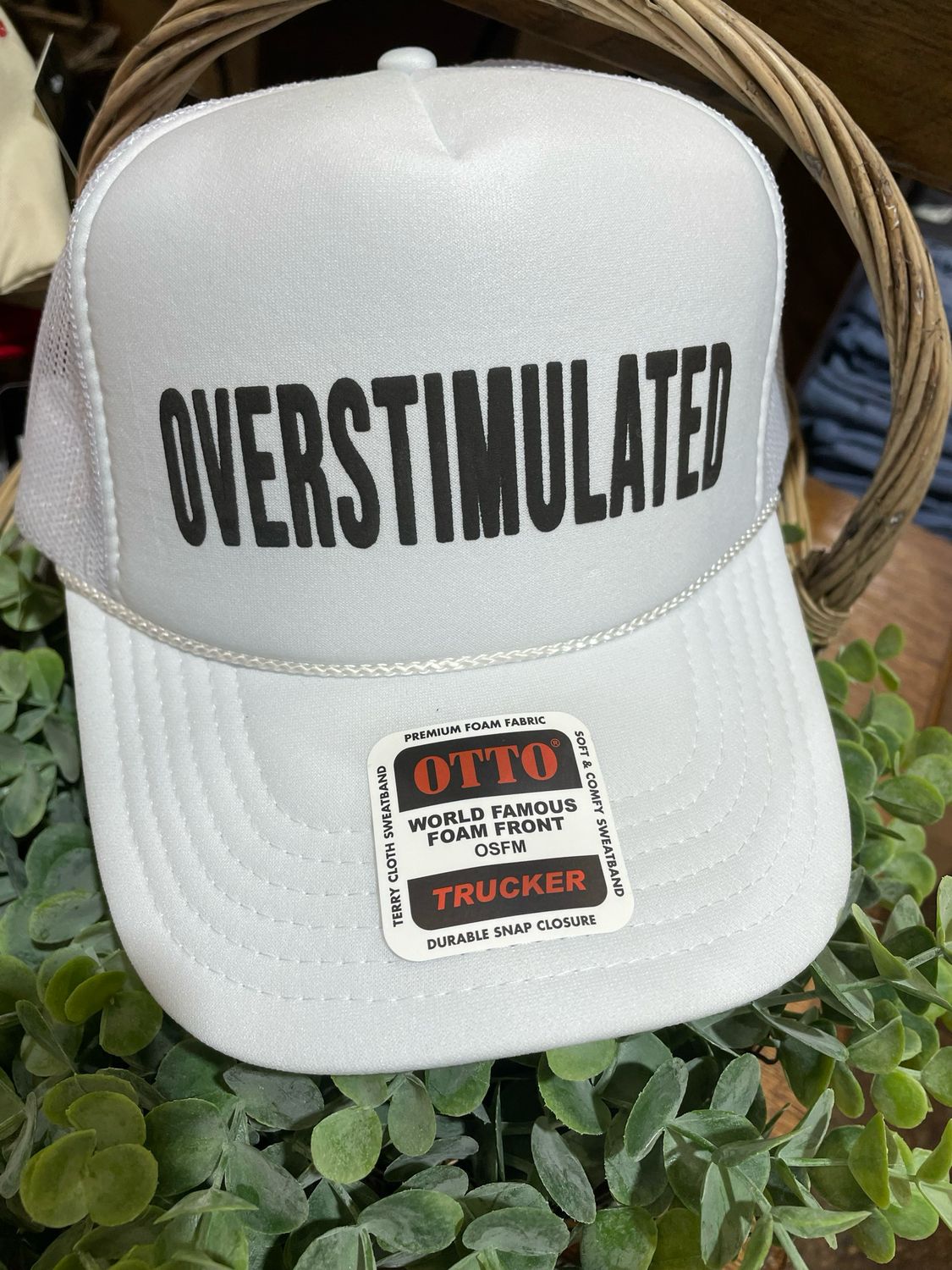 ALG Overstimulated Trucker Hat White