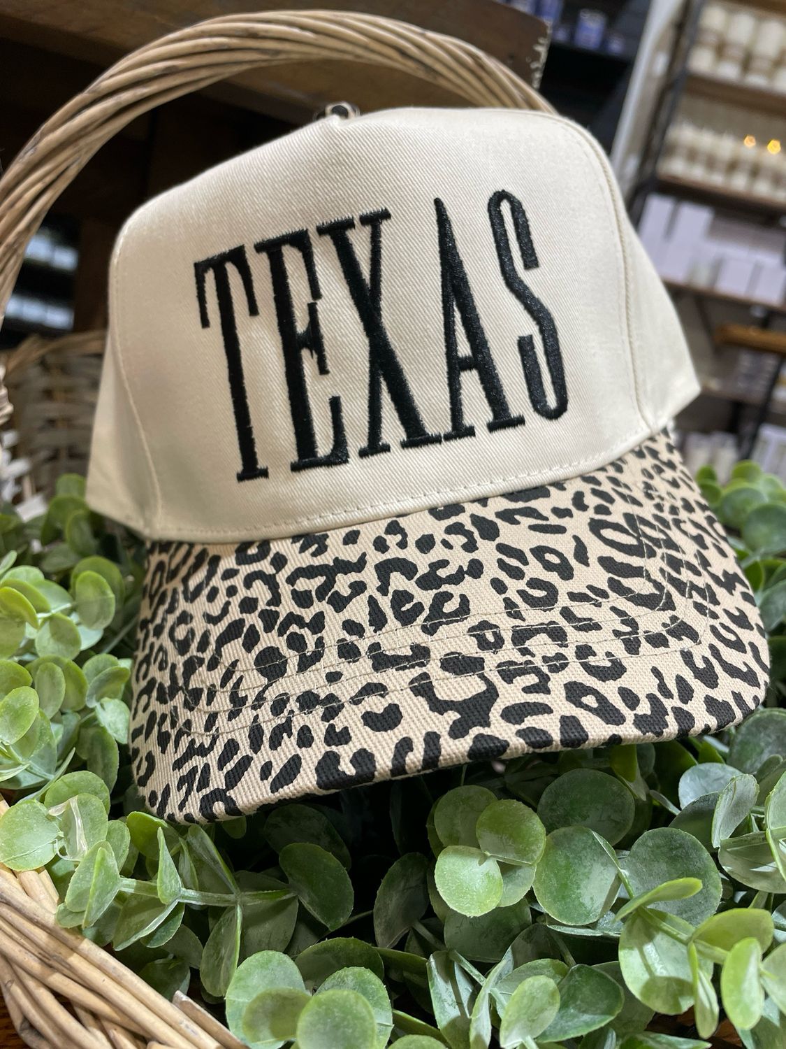 FC TEXAS Black Leopard Embroidered Hat