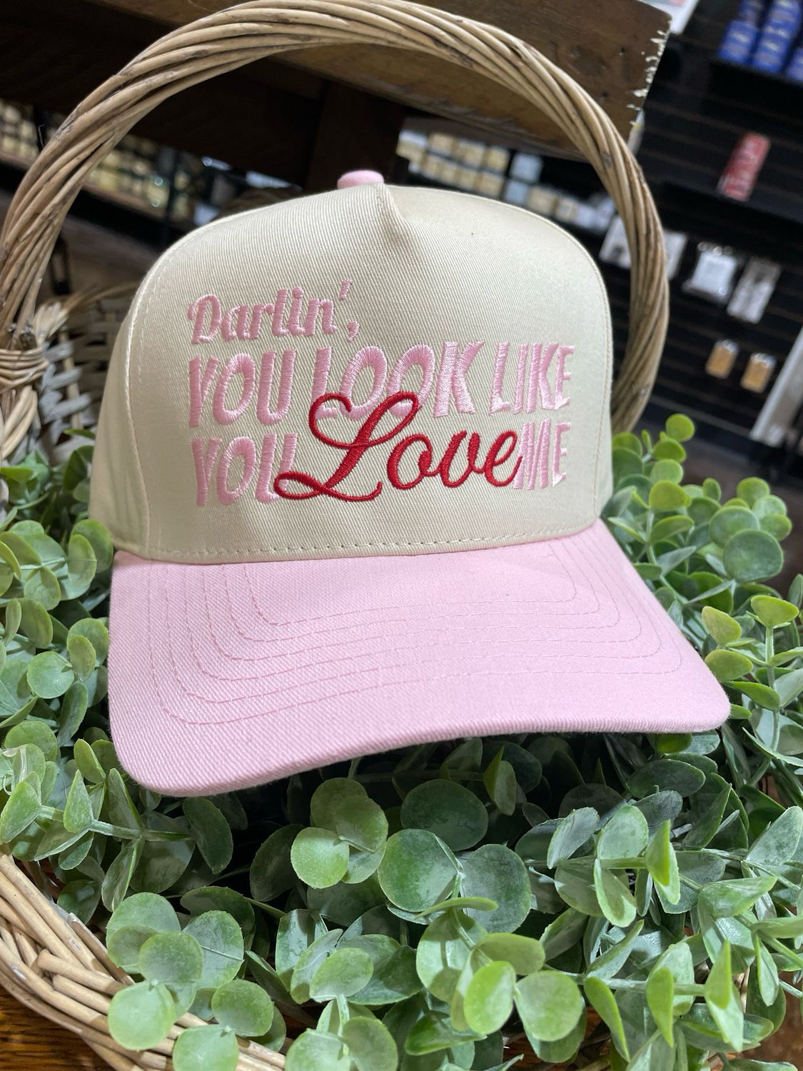 FC Lt Pink You Look Like Embroidered Hat
