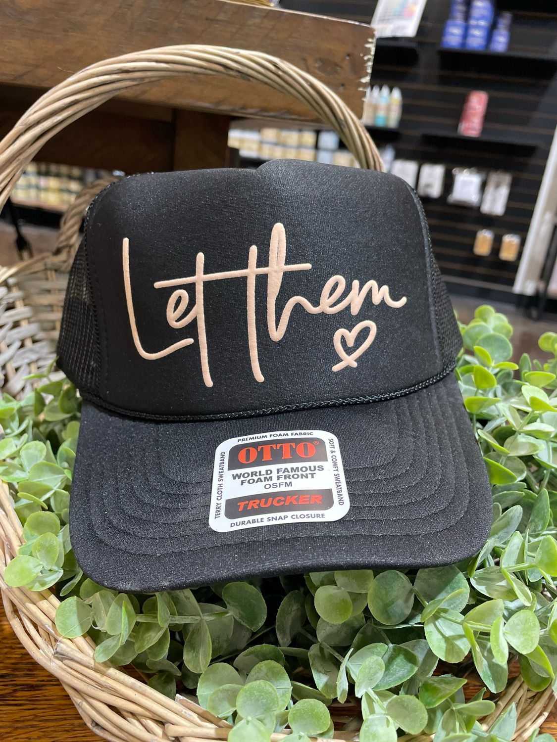 ALG Let Them Trucker Hat Black