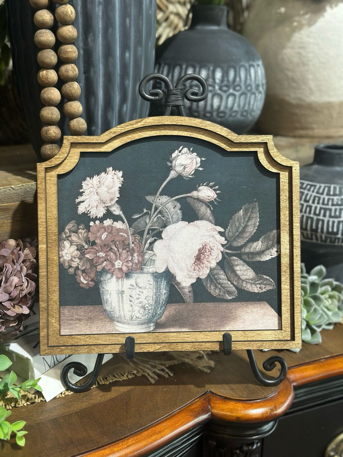 Red 10x9 Vintage Flowers