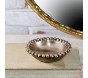 Pdg 4.5" Gold Beaded Bowl