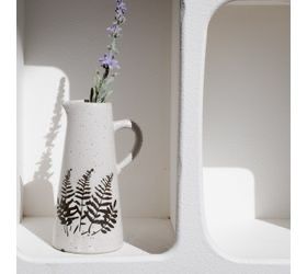 Pdg Fern Pattern Pitcher Blk/Wht 5.5"