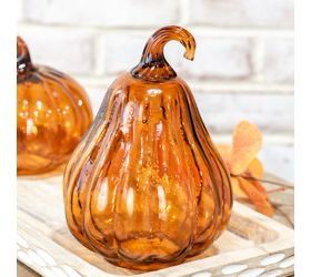 Pdg 7.5&quot; Orange Glass Gourd Cloche