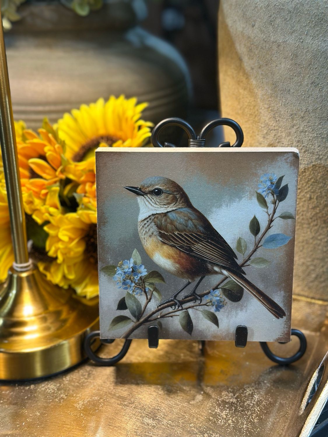 BBE 5x5 Bl Flower Bird