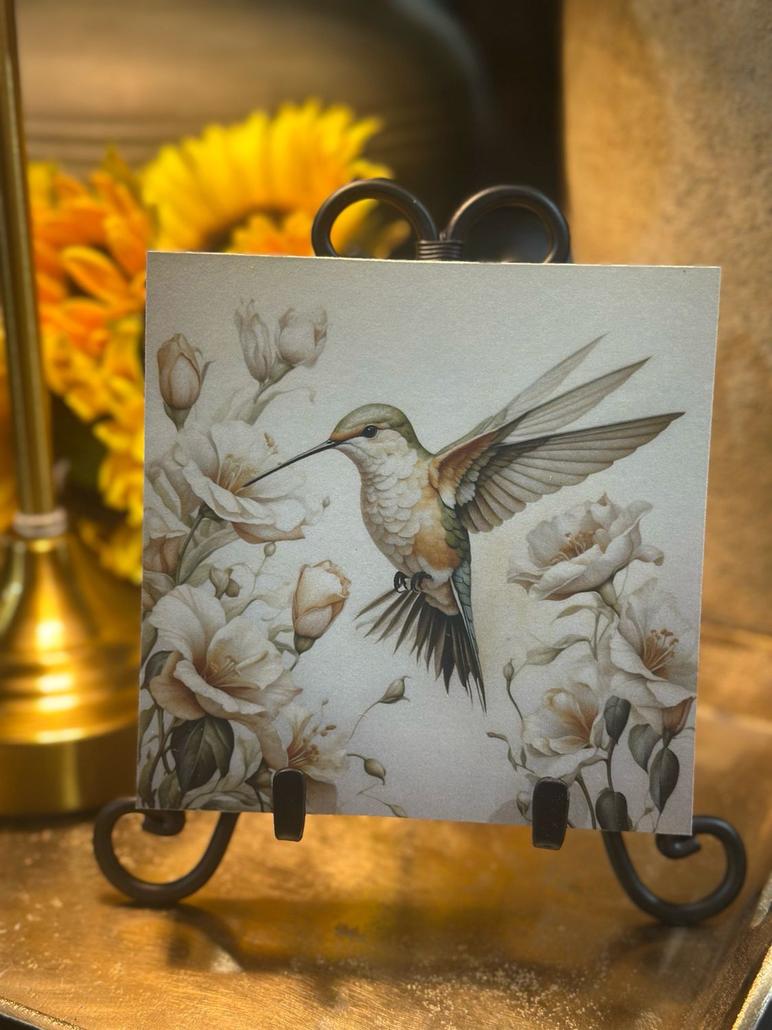 BBE 5x5 Wht Hummingbird