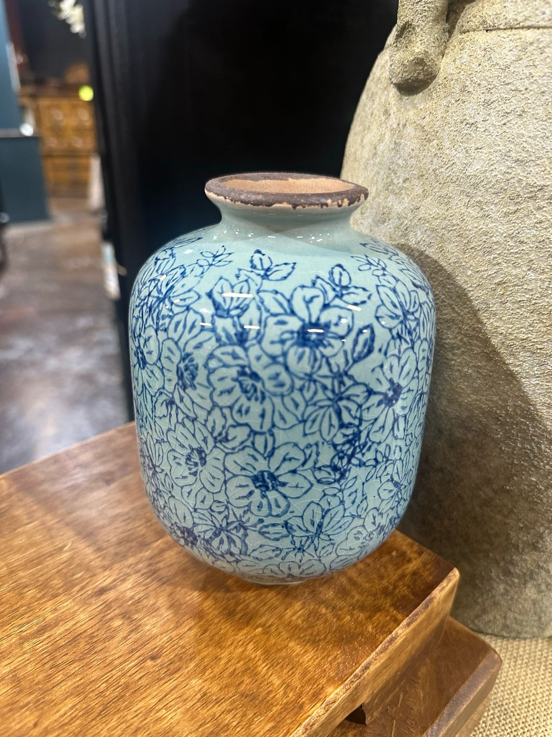 Pdg Blue Print 6&quot; Vase