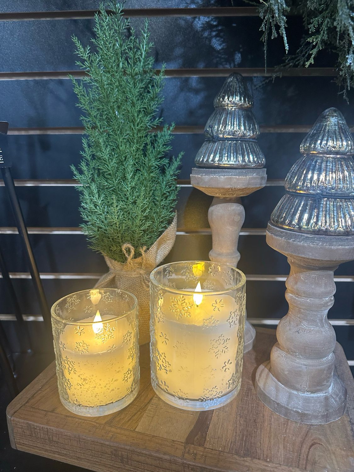WTC Sm Snowflake Glass Jar Candle 3.5x4