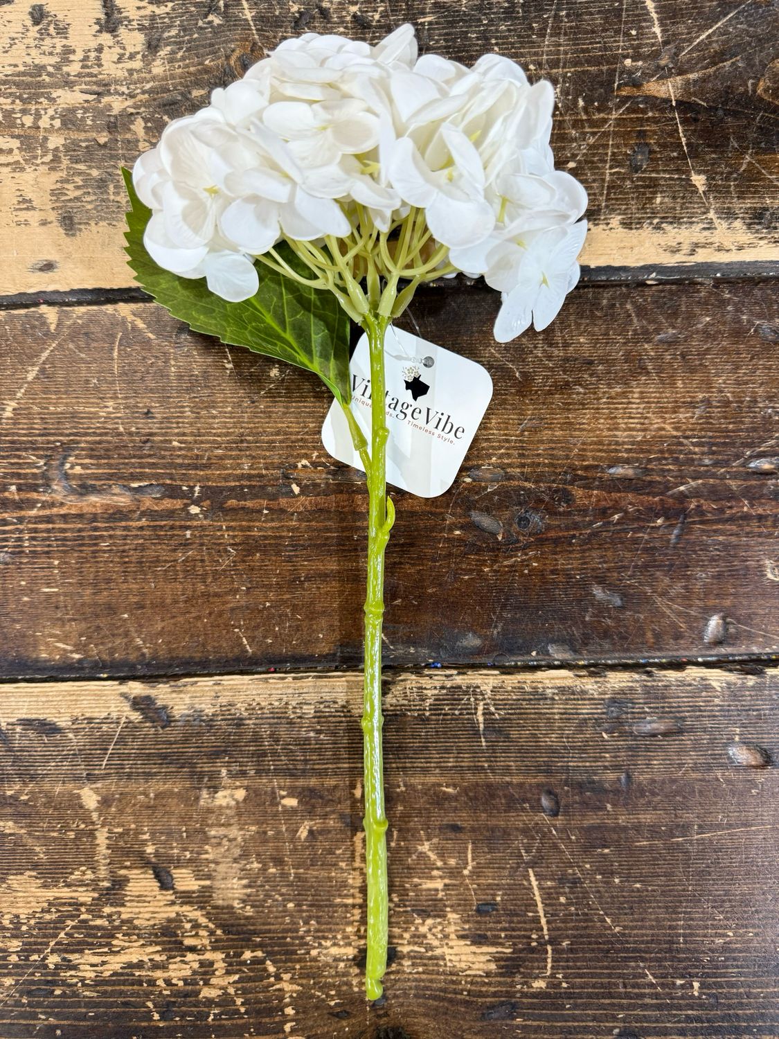 Ang 12.5&quot; Pure White RT Hydrangea