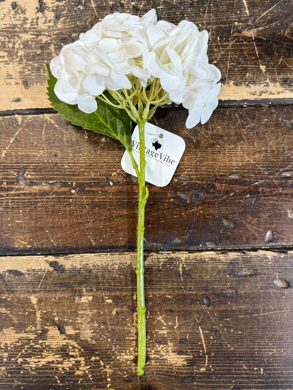 Ang 12.5&quot; Pure White RT Hydrangea