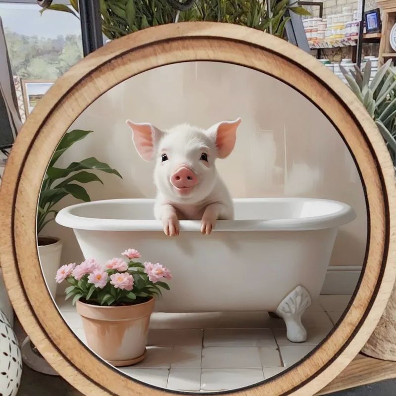 Red 8&quot; R Pig Tub