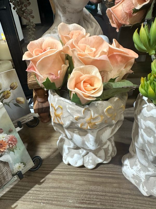 Raz 10&quot; Soft Peach Rose Bundle