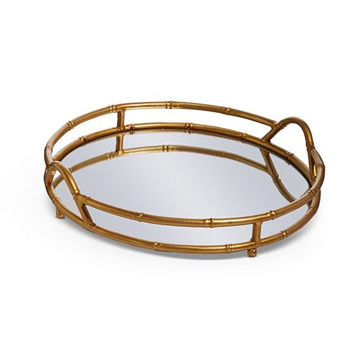 Raz 14&quot; Round Mirrored Tray