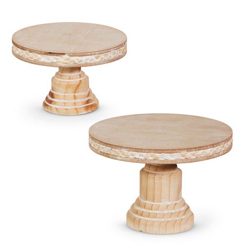 10&quot; R Nat Distressed Pedestal