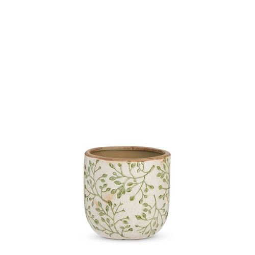 Raz 5&quot; Budding Branch Pattern Vase Green