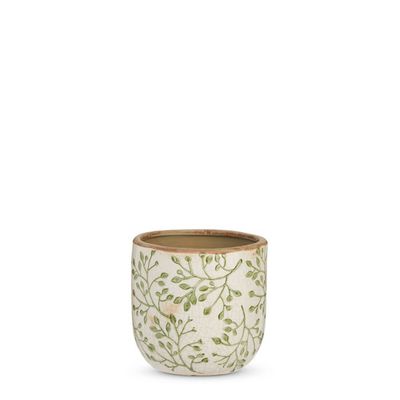 Raz 5&quot; Budding Branch Pattern Vase Green
