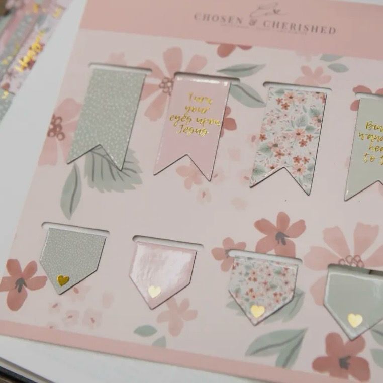 C&amp;C Green &amp; Pink Magnetic Bookmarks