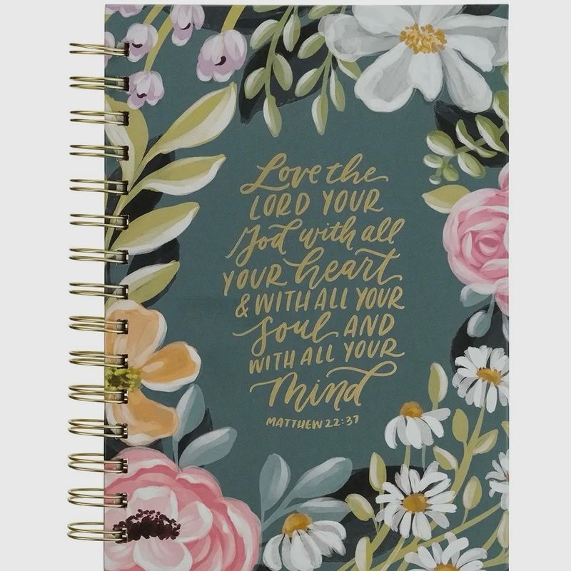 CAG Teal Floral Love The Lord Journal Spiral