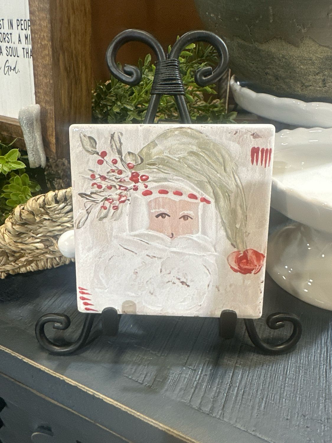 SCM 4x4 Coaster Gr Hat Santa