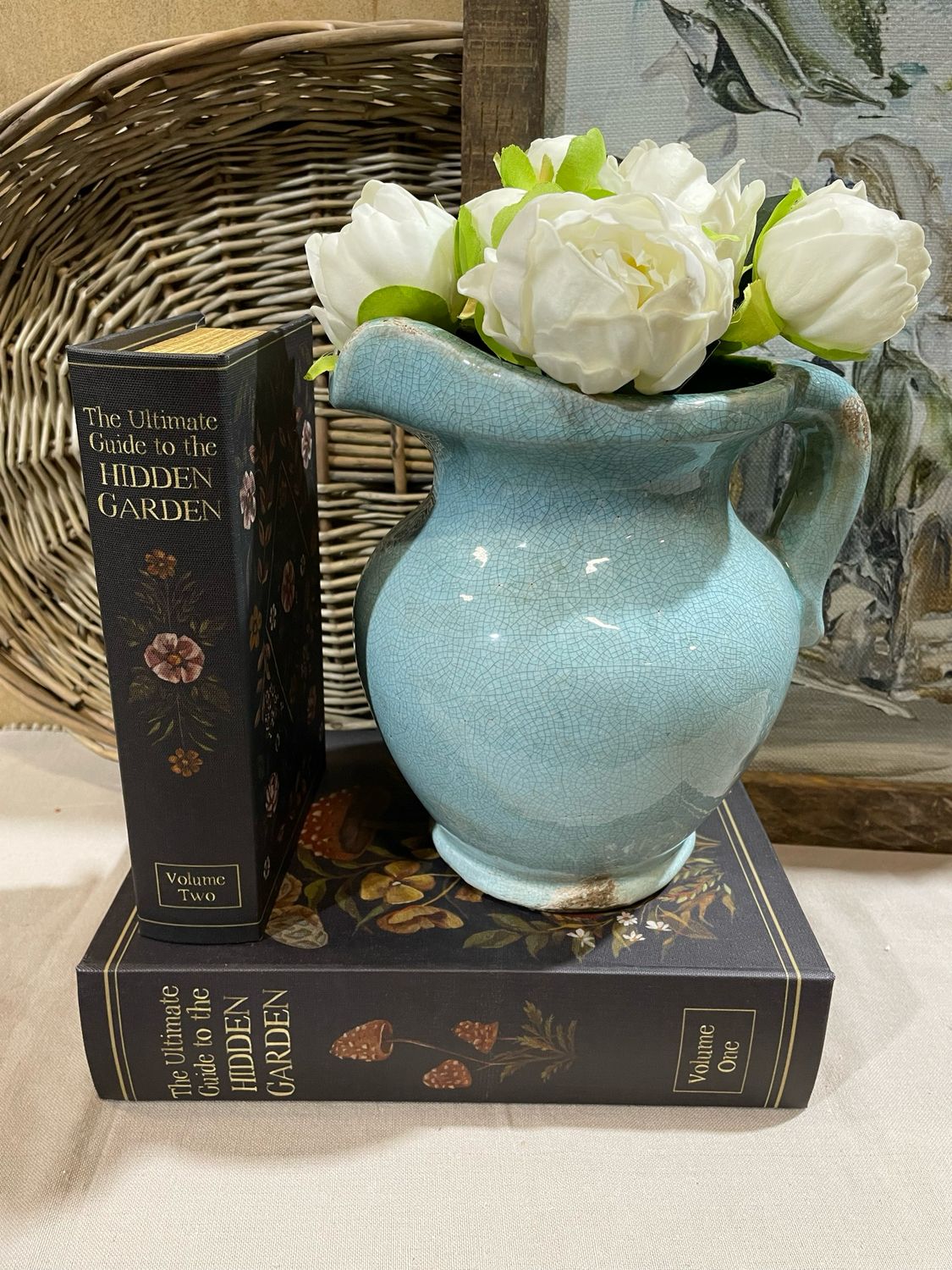 Yngs Muted Turquoise Pitcher 8.75&quot;