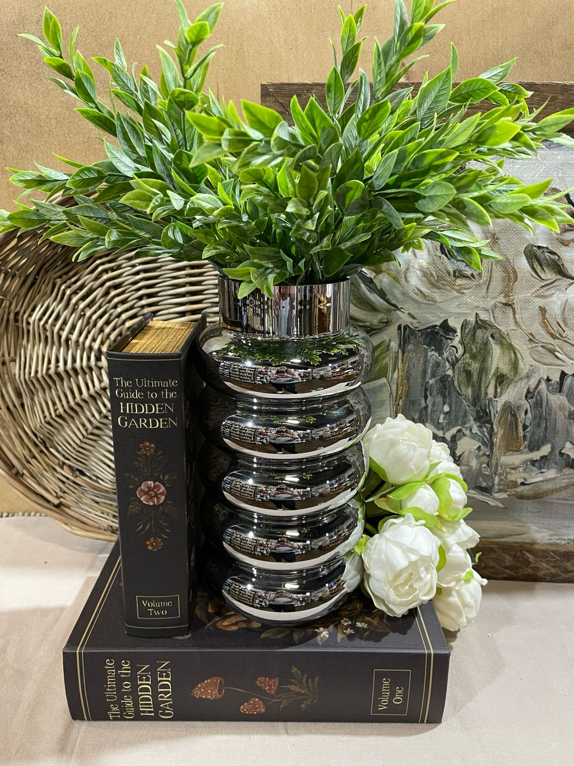 Yngs Mercury Glass Vase 10.25&quot;