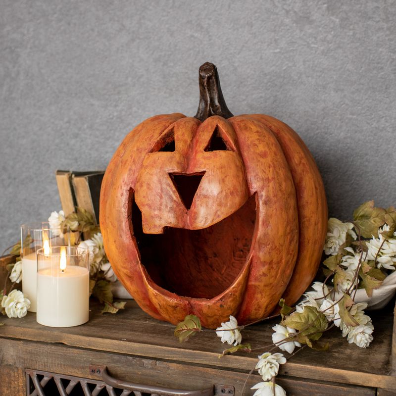 Rag 15&quot; Orange Big Mouth Pumpkin