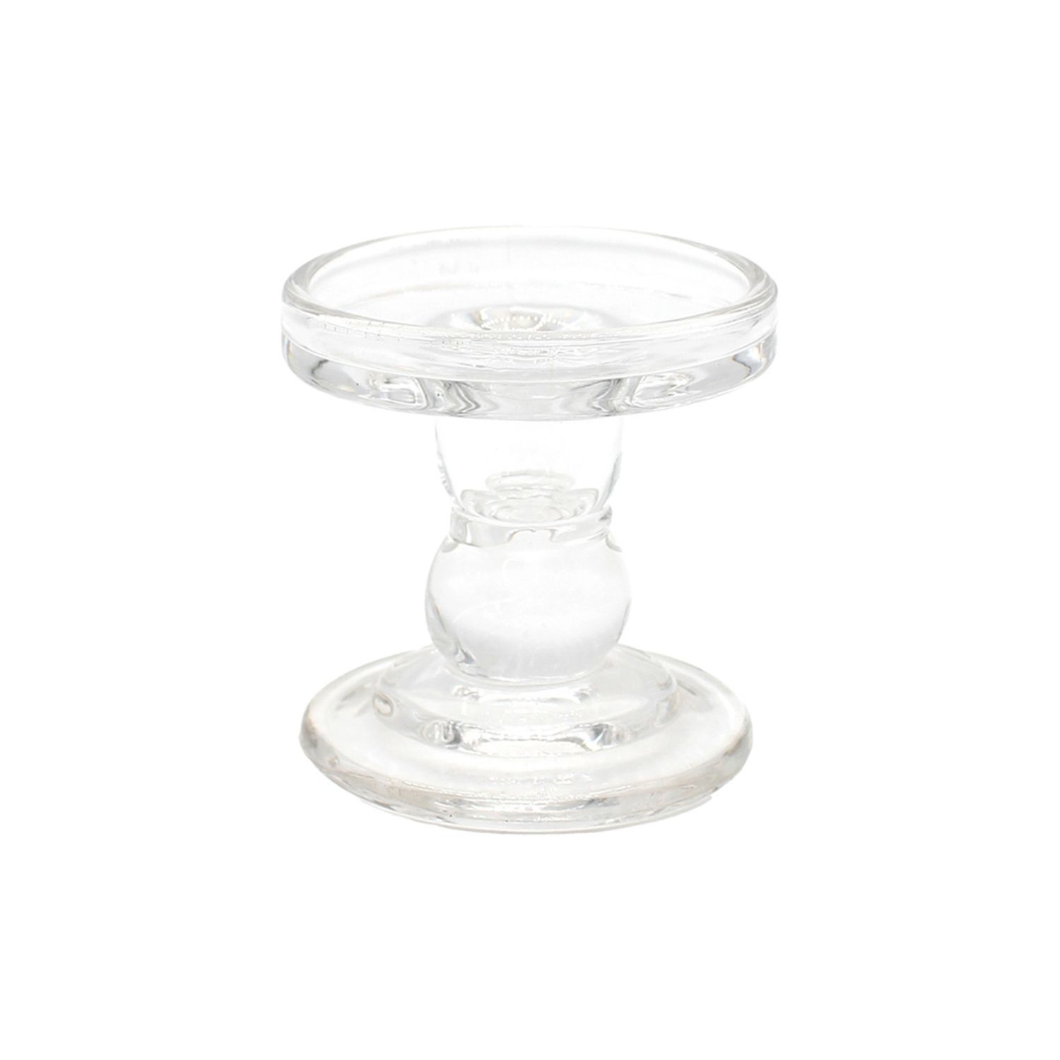WTC Sm Glass Candle Holder 3.25&quot;