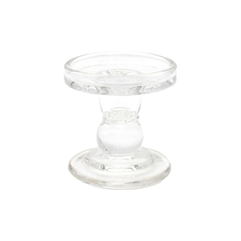 WTC Sm Glass Candle Holder 3.25&quot;