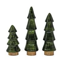 WTC Lg 6.75&quot; Green Enamel Tree