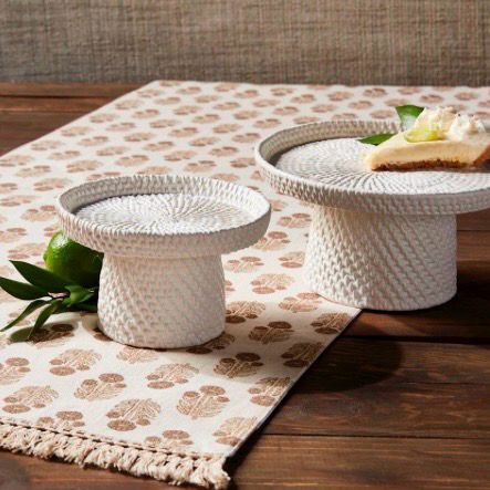 MP Sm Woven Ceramic Pedestal 6.25x4