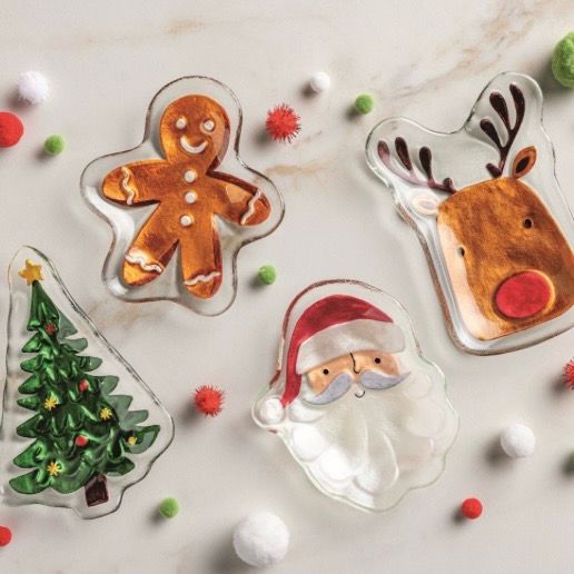MP Reindeer Glass Tidbit Plate