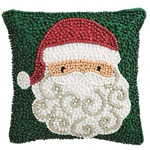 MP Santa Beaded Mini Pillow 7.5x7.5