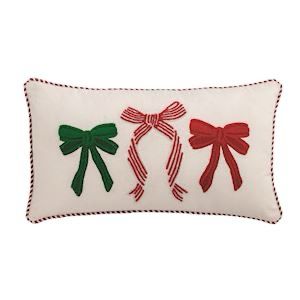 MP Bow Whimsy Crewel Pillow 20x11
