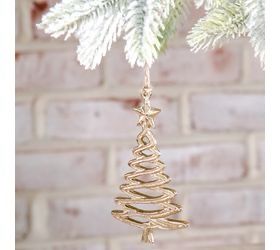 Pdg 4.75&quot; Gold Twisted Tree Orn