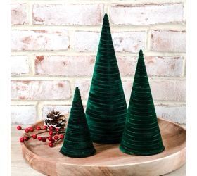 Pdg Md 9.5&quot; Emerald Velvet Cone Tree