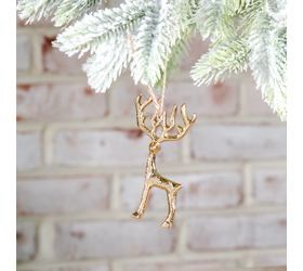 Pdg 4&quot; Gold Reindeer Orn