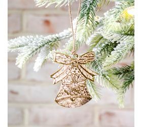 Pdg 3.5&quot; Gold Bell Orn