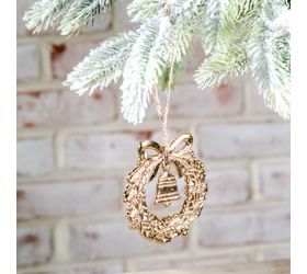 Pdg 3.5&quot; Gold Wreath Orn