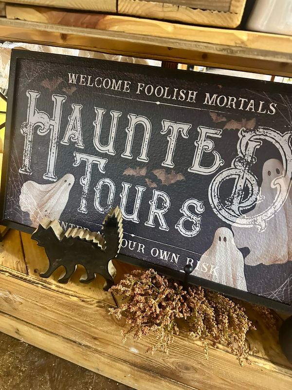 Rag 24&quot; Haunted Tours Sign