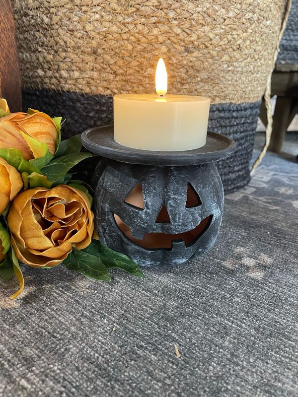 MP Pumpkin Terra Pillar Holder 3.75&quot;