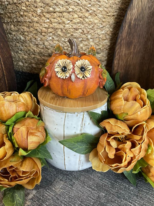 Ger Short Owl Pumpkin 3.25&quot;