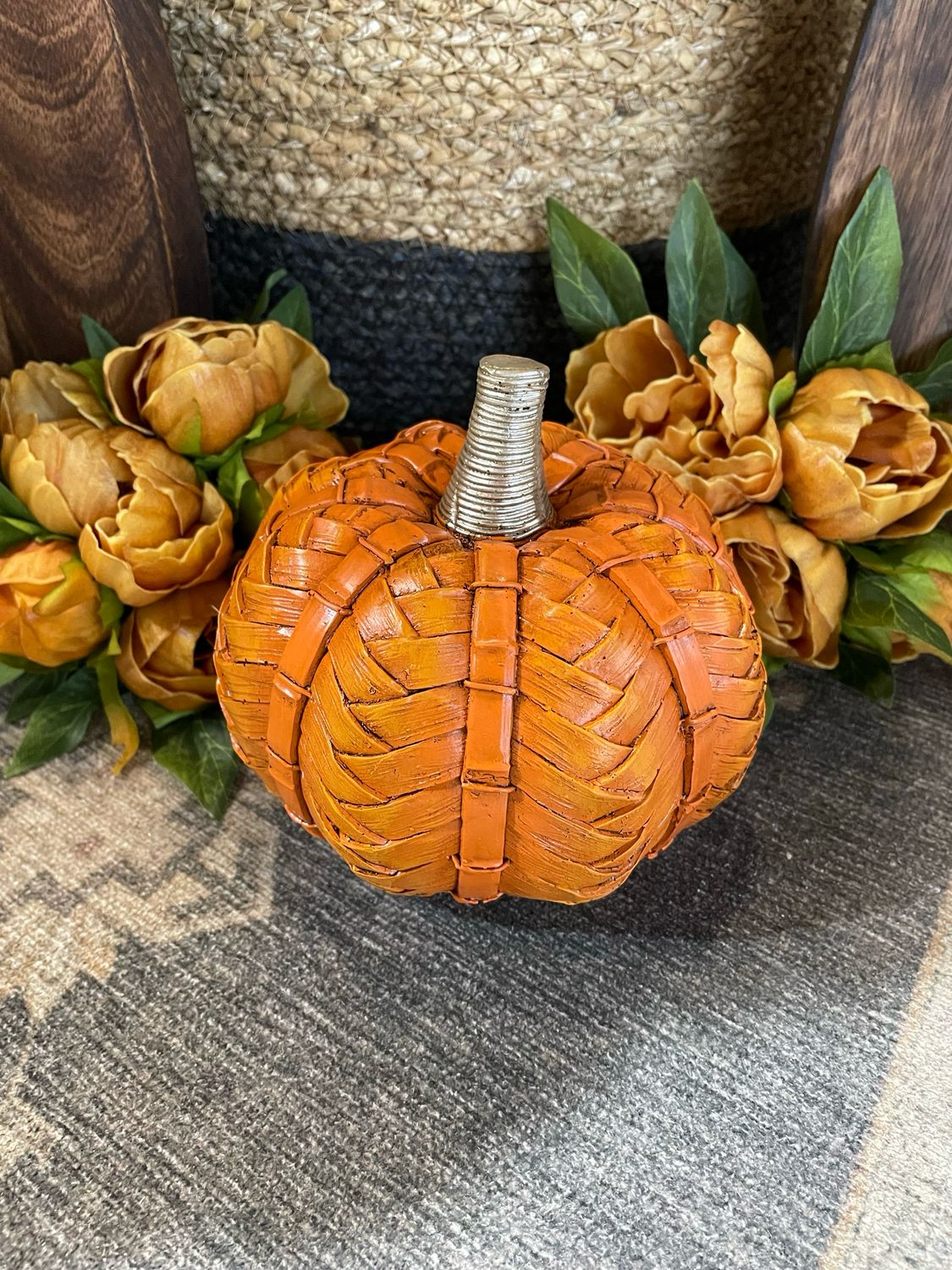 HH Orange Woven Pumpkin 6x5.5