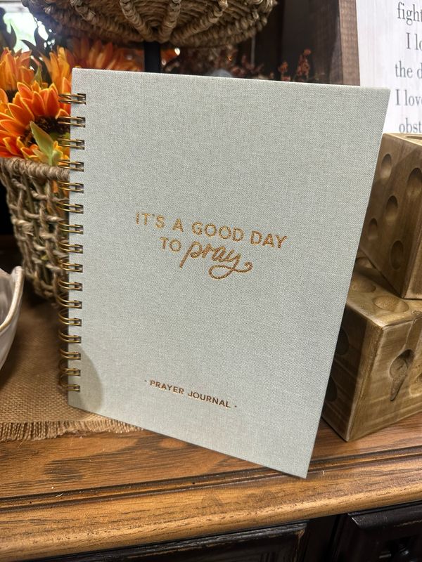 Ana Prayer Journal Green Linen
