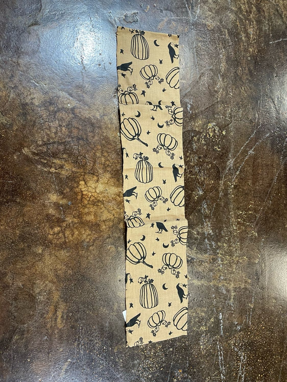 VHC Raven Harvest Burlap Jute Runner 12x60