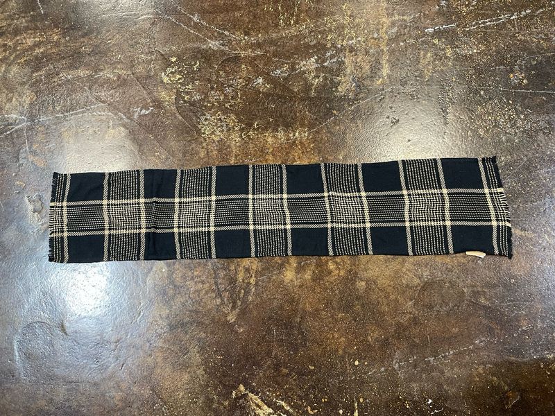 VHC Eston Black Tan Plaid Runner 12x60
