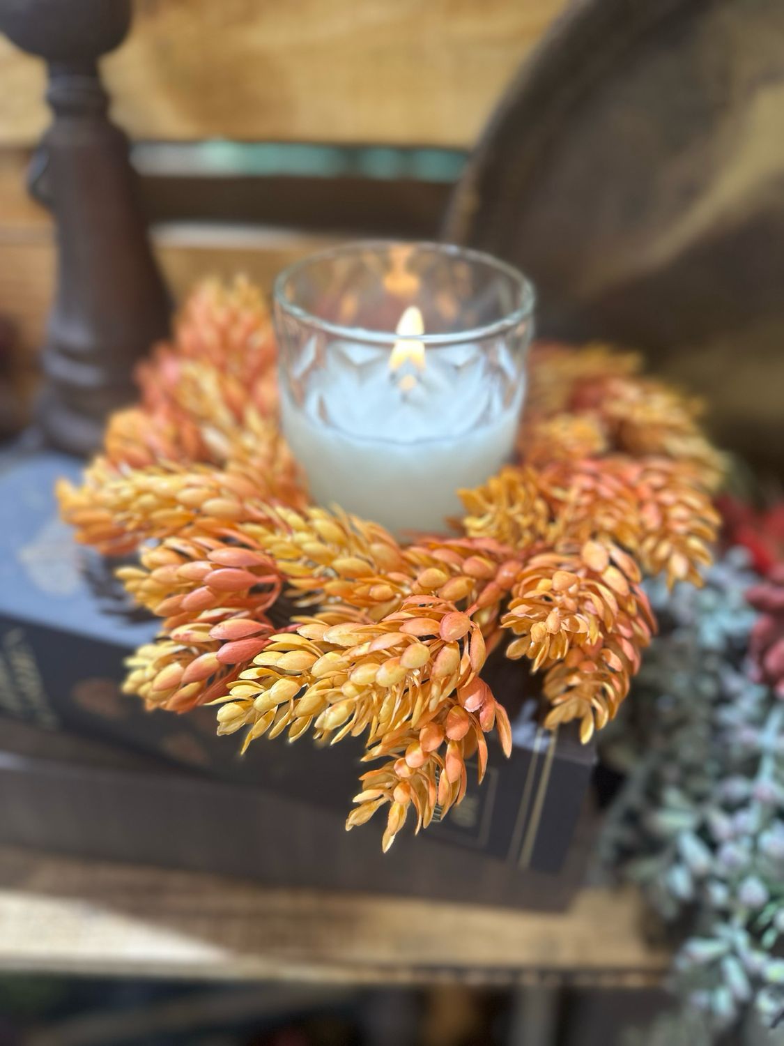 Imp 10&quot; Wreath Orange Hops