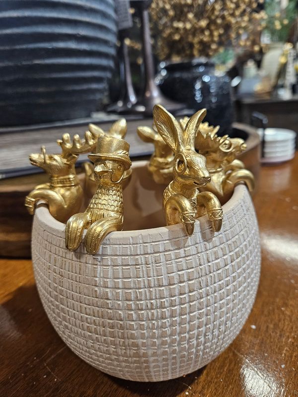 ACC Set 6 Gold Animal Huggers 5.25x4.5x1.5"