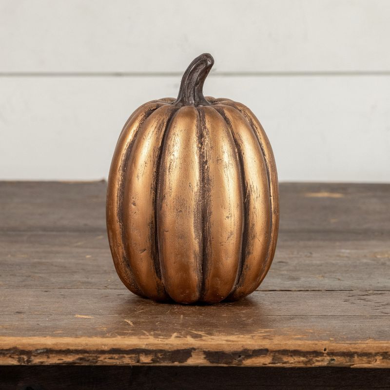 Rag 7.5&quot; Gold Pumpkin