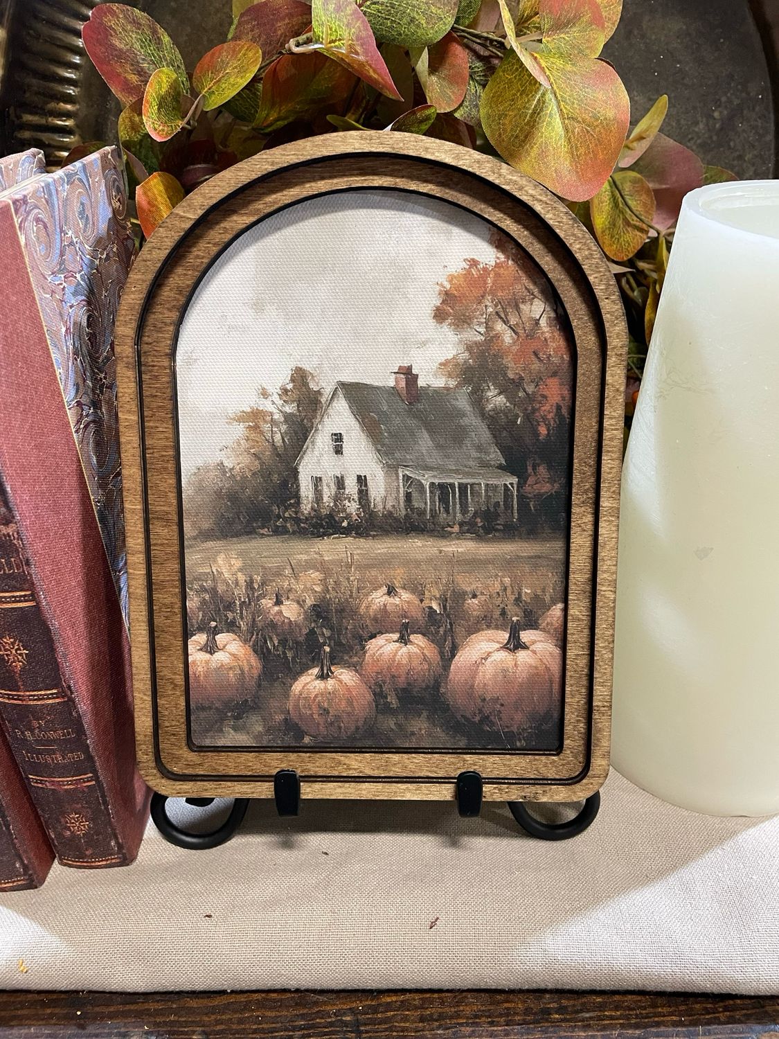 Red Arch Pump Farmhouse 8x6