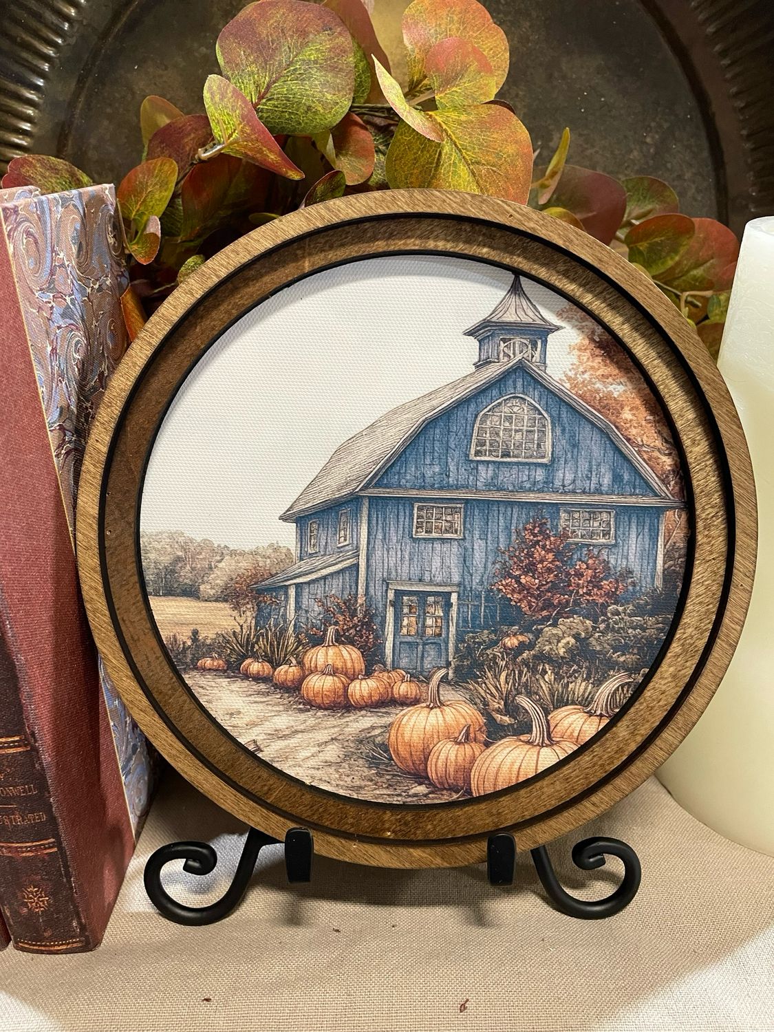 Red 8&quot; R Blue Fall Barn